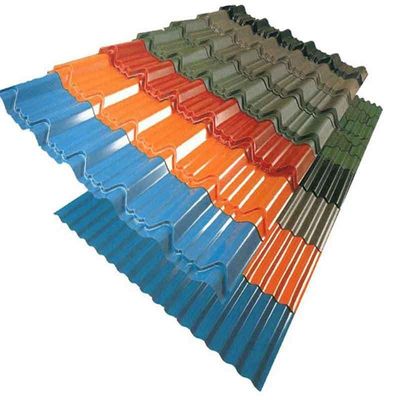 Folha de telhado corrugada personalizada PPGI Telhado de telhado 0,5 mm Folhas de telhado galvanizadas laminadas a frio