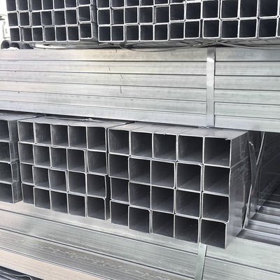 Aço de tubos galvanizados quadrados não oleados para tubos de aço ocos quadrados rectangulares de 75x75