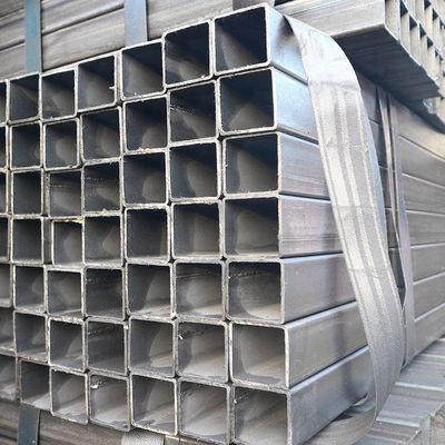 Tubos de aço galvanizados 12x12 100x100 Tubo MS Tubos de aço quadrados comprimento 6.4M
