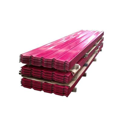JIS ASTM PPGI Folha de telhado de metal pré-pintada 24 Gauge 60g GI revestida de zinco