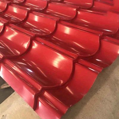 JIS ASTM PPGI Folha de telhado de metal pré-pintada 24 Gauge 60g GI revestida de zinco
